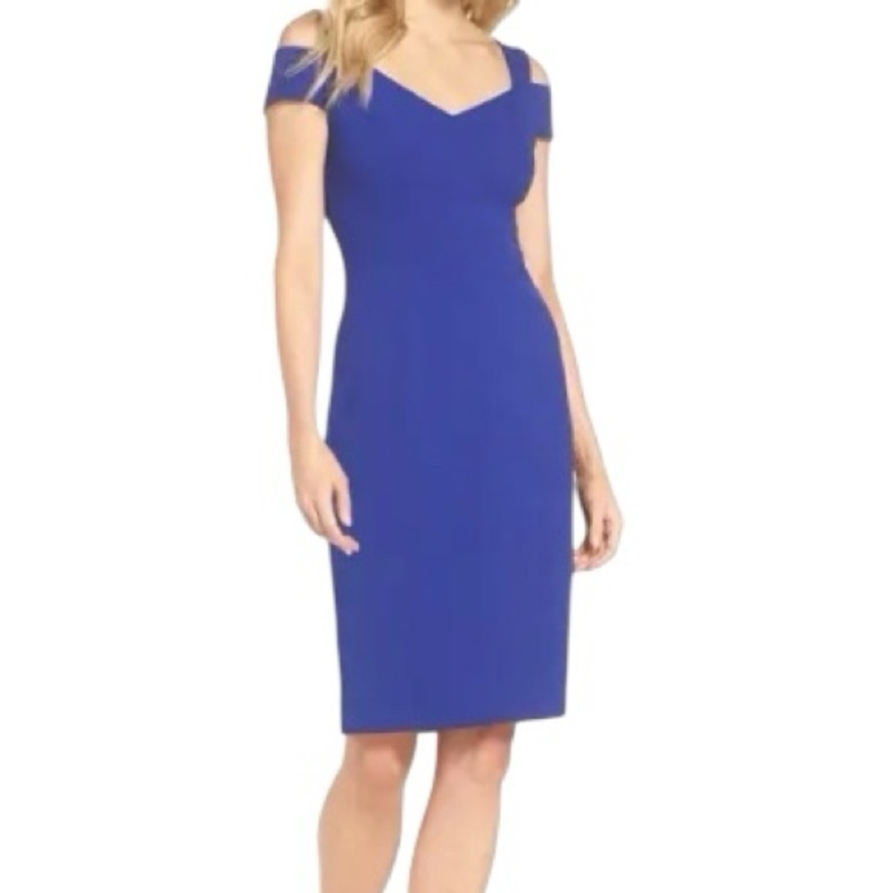 Eliza J Cold Shoulder Sheath Cocktail Dress, Size 4